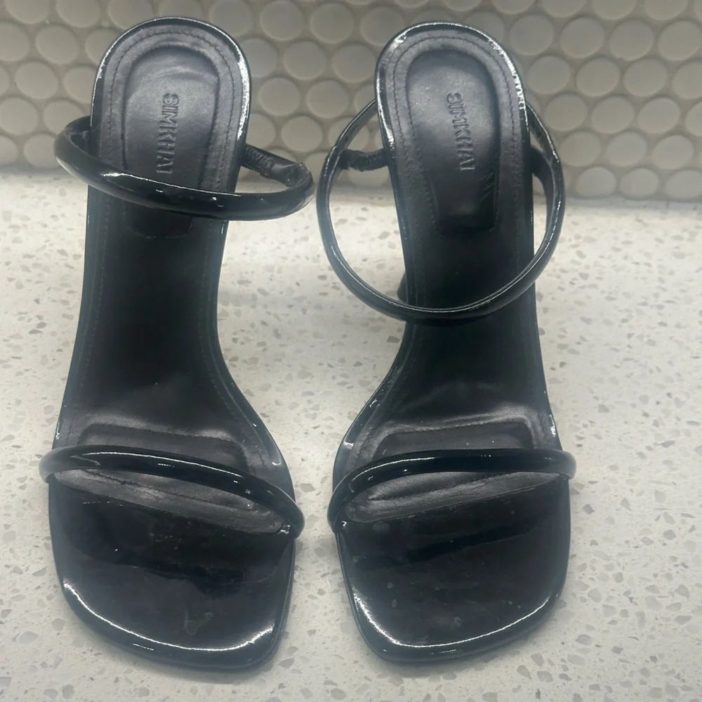 Simkhai Siren Black Patent 4 inch High Heels size 39 - Picture 4 of 11